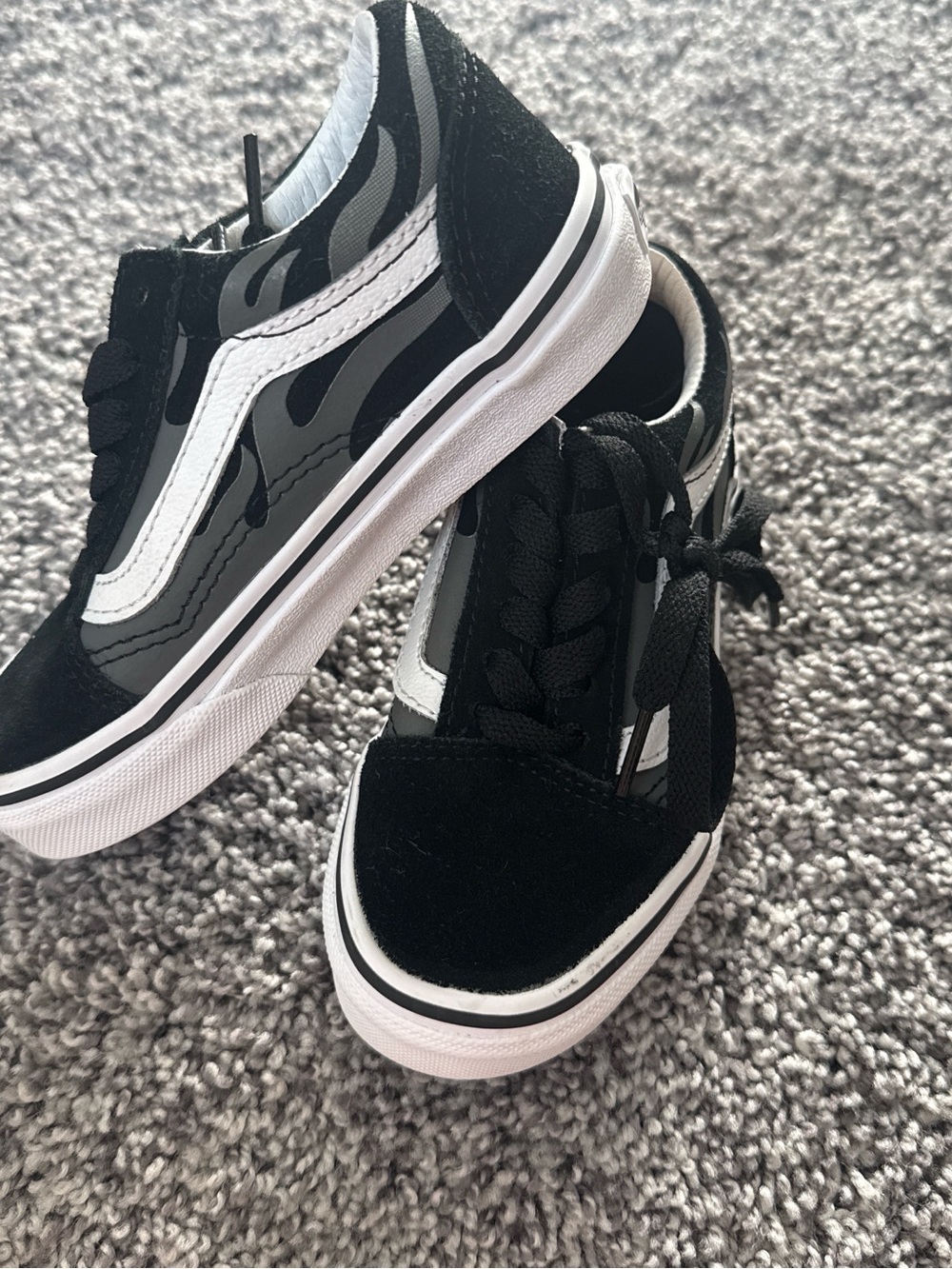 Vans Black and White Low-Top Skate Sneakers